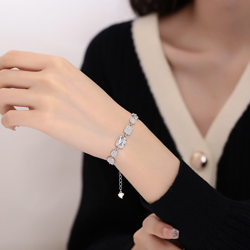 S925 Hammered Texture Bracelet-MARDAZA