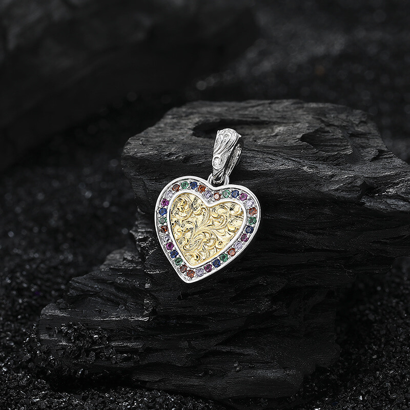 S925 love CZ necklace-MARDAZA