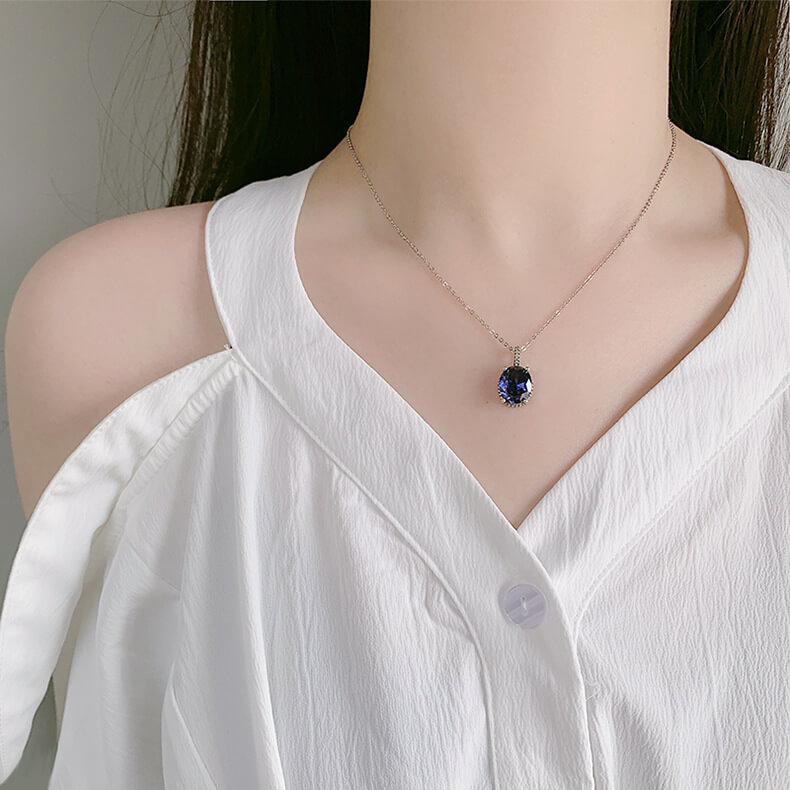 S925 Ocean Heart Necklace-MARDAZA