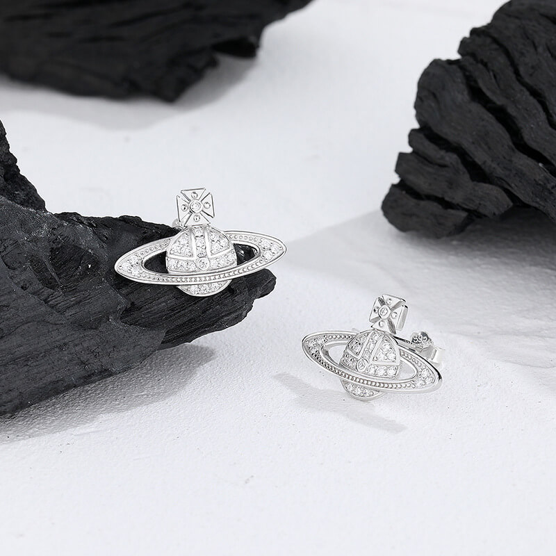 S925 Premium Design Saturn Earrings-MARDAZA