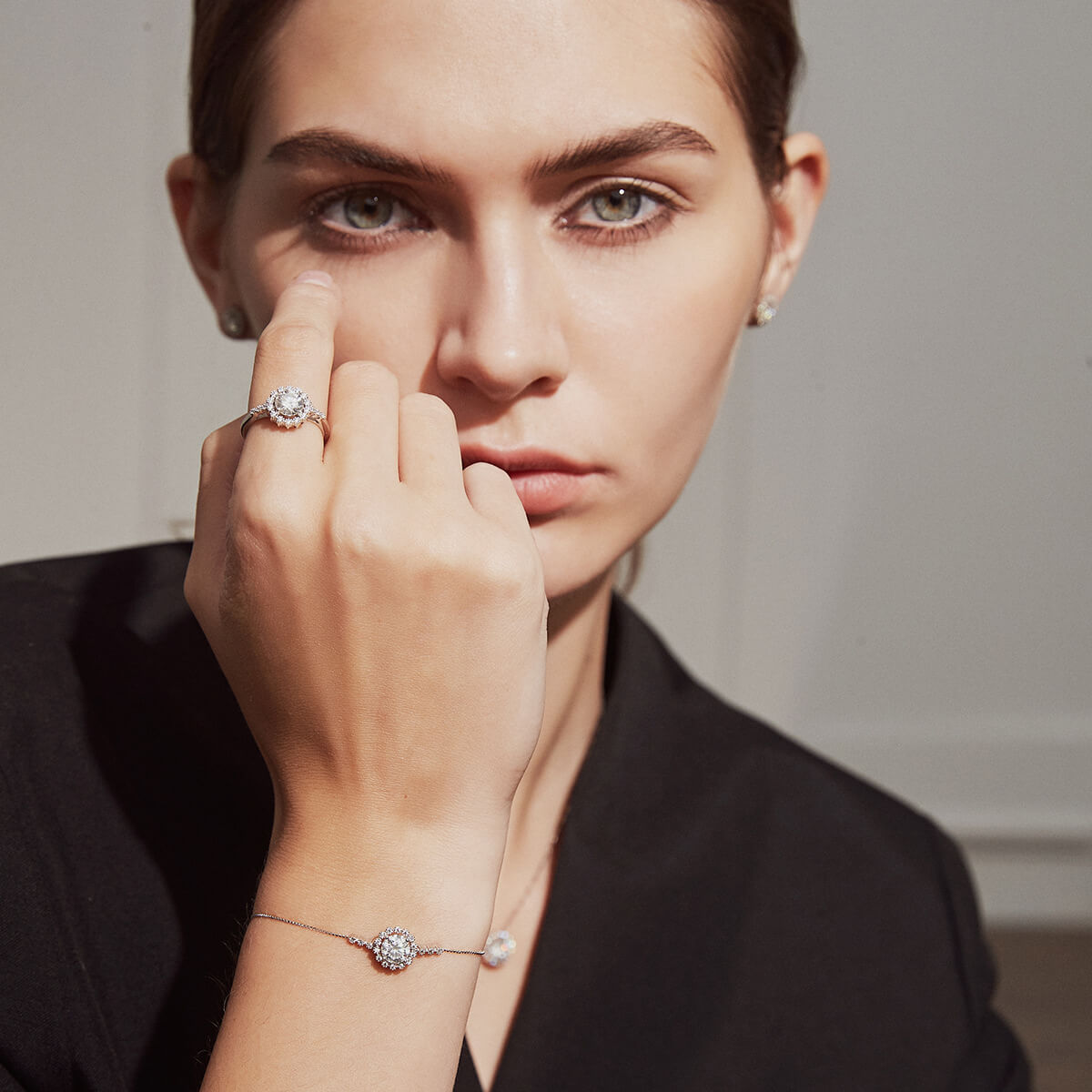 S925 Snowflake Moissanite Ring-MARDAZA