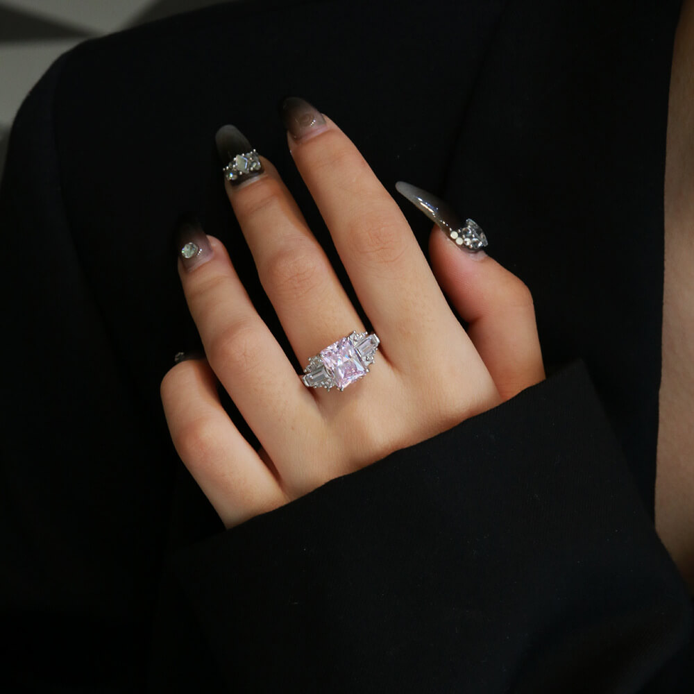 S925 Ice Cut High Carbon Diamond Ring-MARDAZA