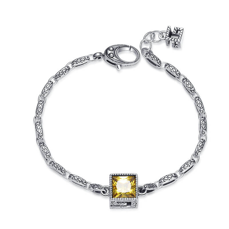 S925 letter G cube bracelet-MARDAZA