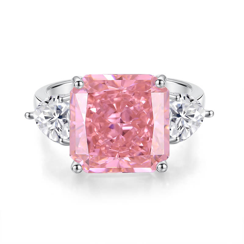 S925 Luxury 8 Carat Square High Carbon Diamond Ring