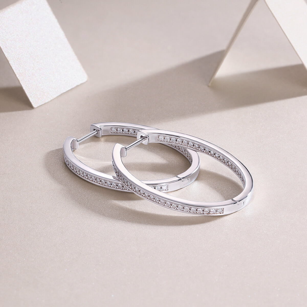 S925 Divine Essence Moissanite Hoop Earrings-MARDAZA