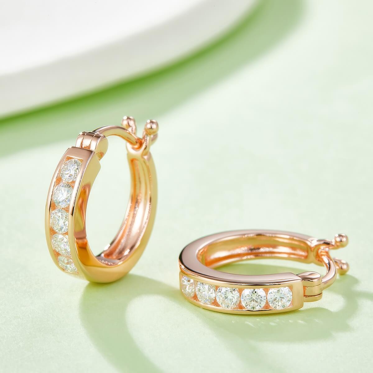 S925 Doughnut Moissanite Earrings-MARDAZA