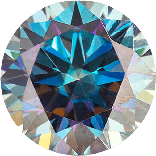 MARDAZA Classic Four-Prong Round Cut Sterling Silver Moissanite Earrings