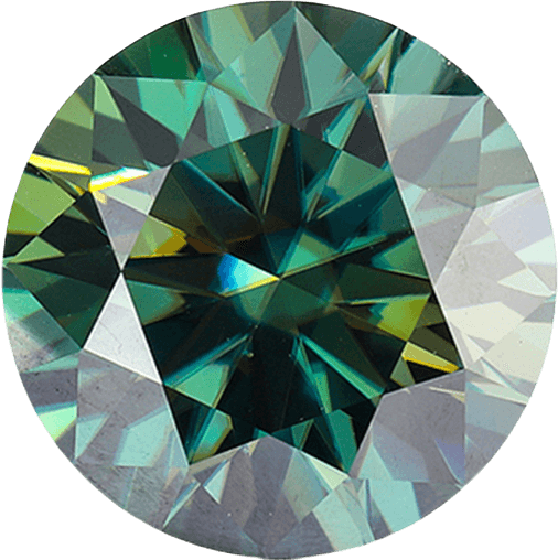 MARDAZA Classic Four-Prong Round Cut Sterling Silver Moissanite Earrings