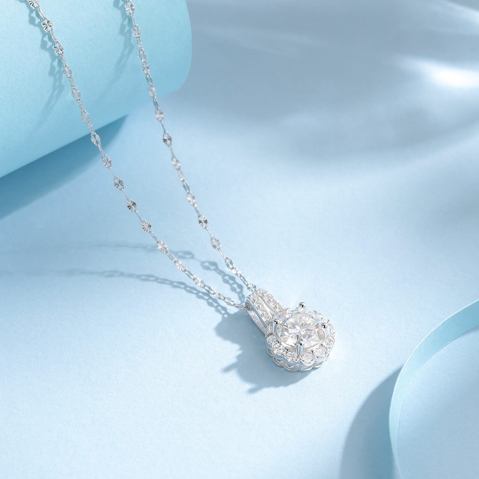 S925 Sunflower Moissanite Necklace-MARDAZA