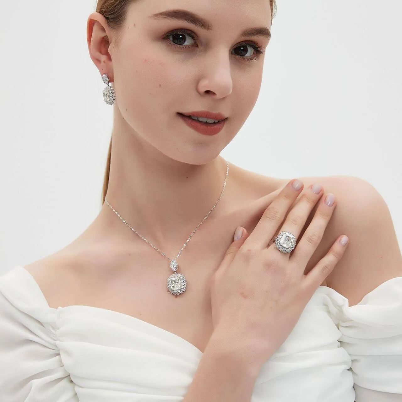 S925 Full Star High Carbon Diamond Necklace-MARDAZA