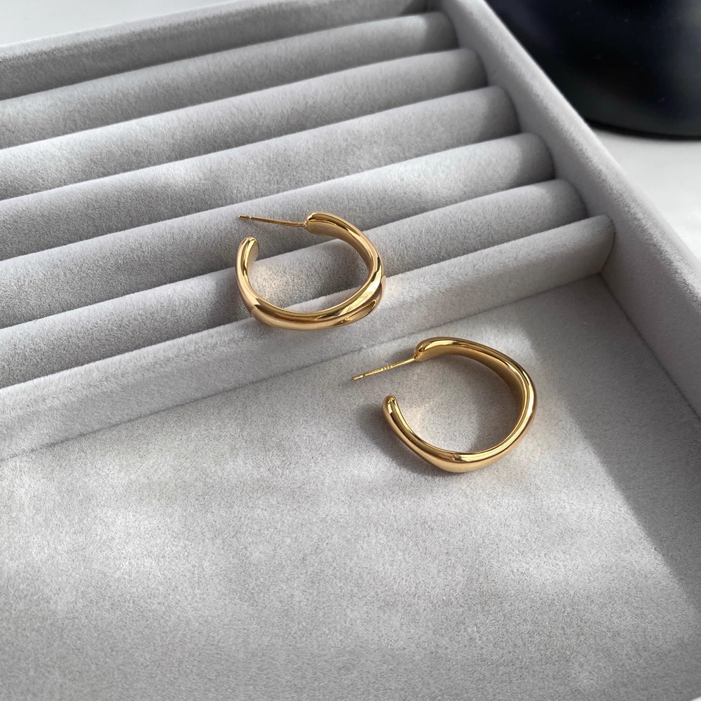 Gold Hoop Earrings Jewelry Box Display