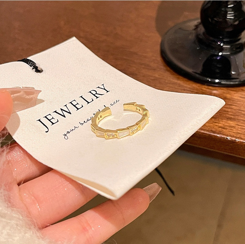 Gold Geometric Open Ring Lifestyle Display