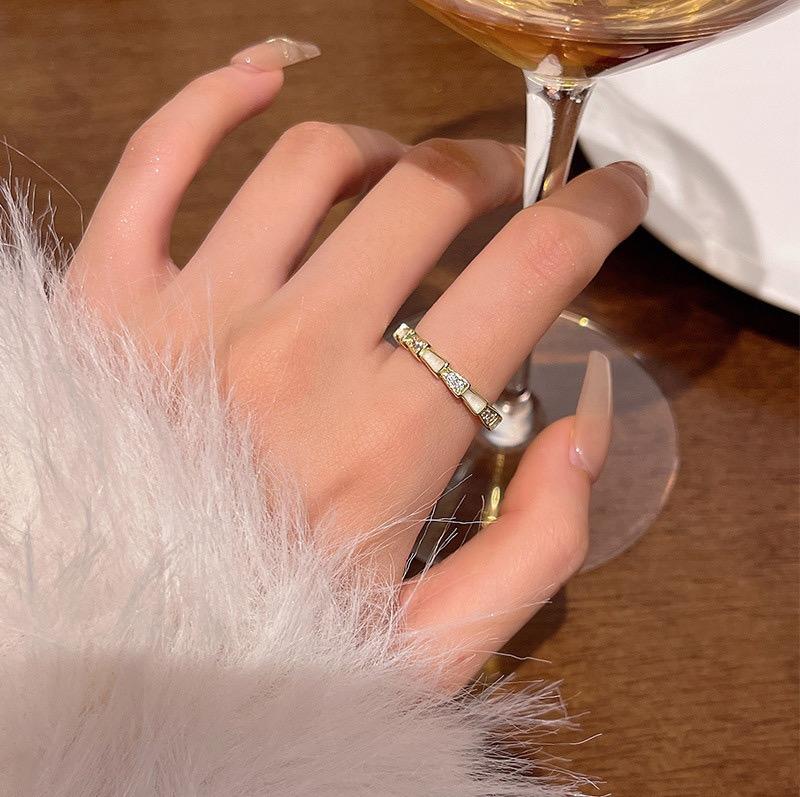 Gold Zircon Open Ring Lifestyle View