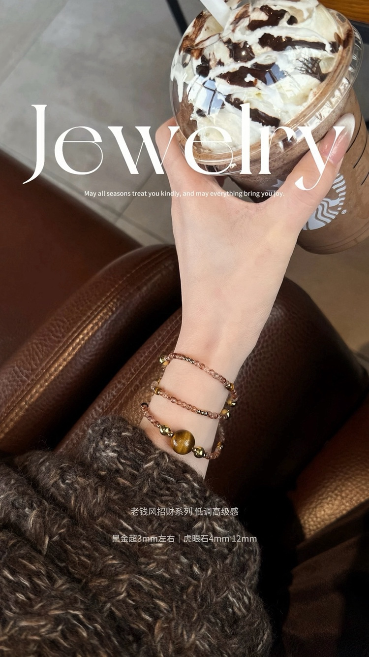 Lifestyle shot – luxury crystal bracelet displayed elegantly, symbolizing wealth and confidence.