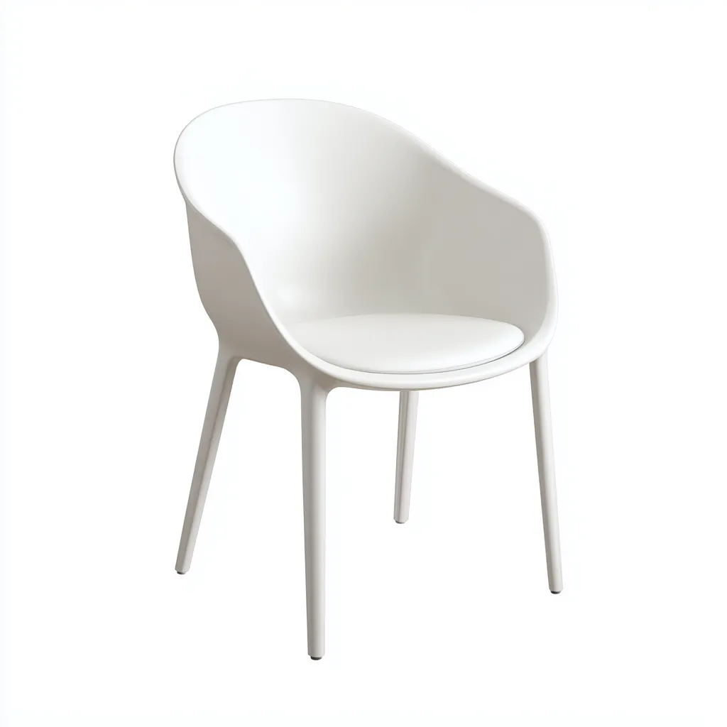 Chaise de jardin 57x58x80 cm - polypropylène blanc - design moderne-Dwellingena