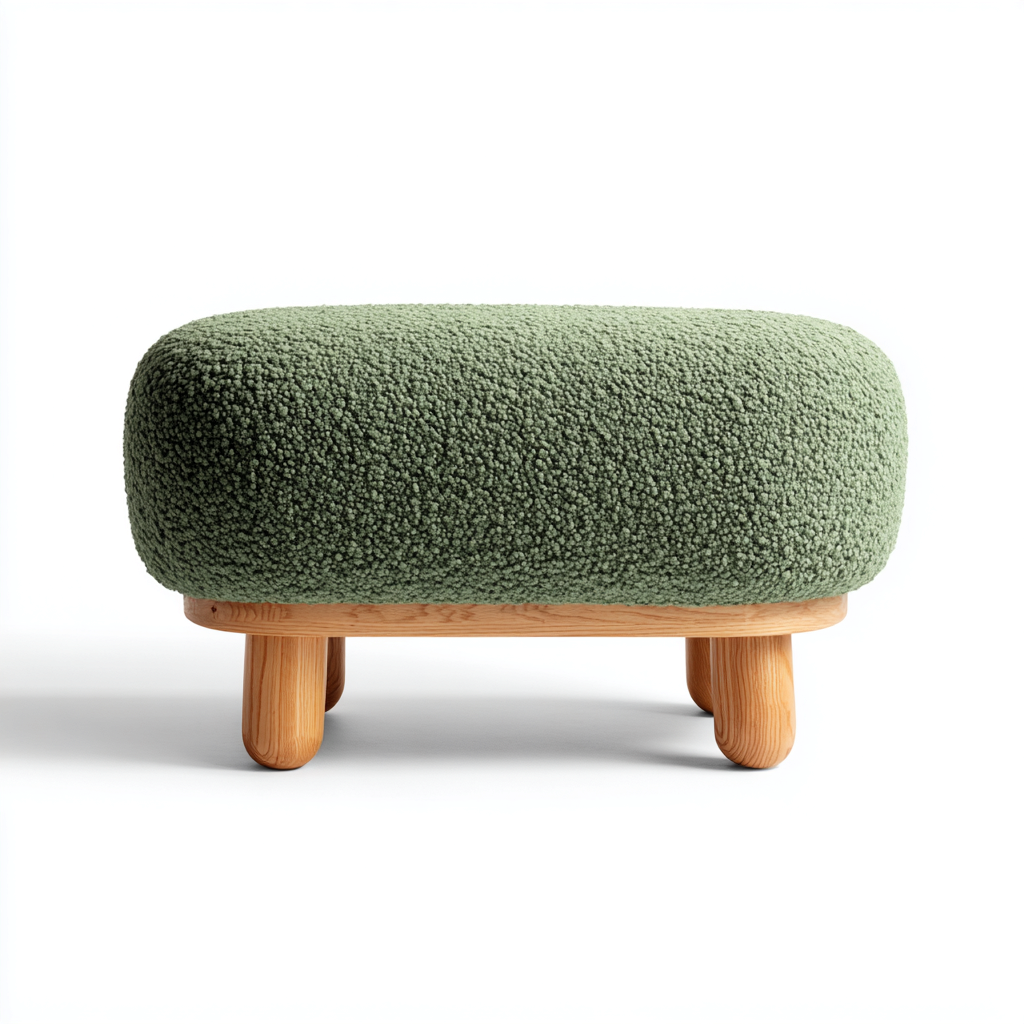 Banc de lit en tissu 80x40x40 cm - vert - design moderne avec pieds en bois-Dwellingena