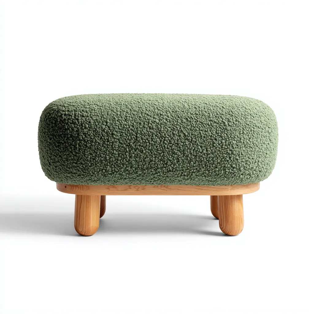 Banc de lit en tissu 80x40x40 cm - vert - design moderne avec pieds en bois-Dwellingena
