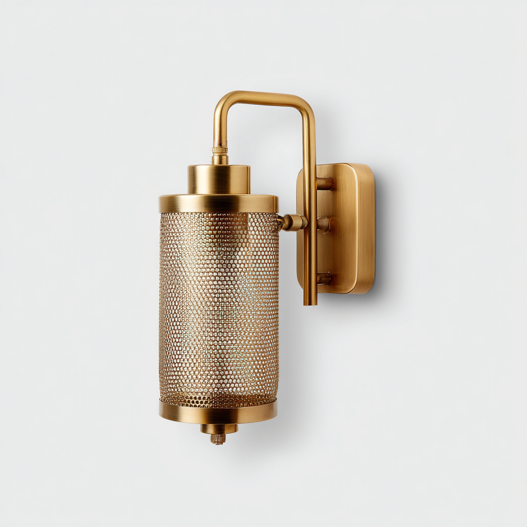 Applique murale métal 15x12x28 cm - doré - design moderne-Dwellingena