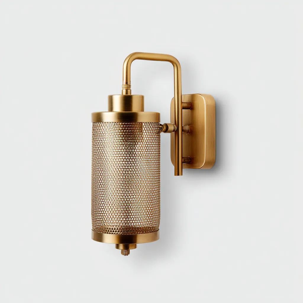 Applique murale métal 15x12x28 cm - doré - design moderne-Dwellingena