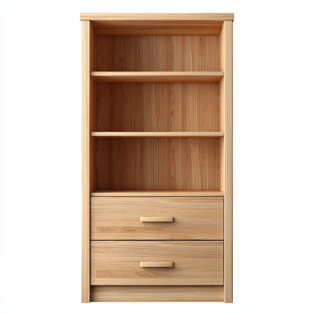 Bibliothèque - bois naturel - 85x35x160 cm - chêne clair - style scandinave moderne-Dwellingena