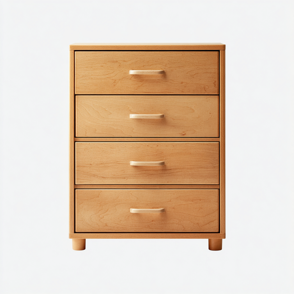 Armoire de bureau - bois - 45x50x85 cm - bois naturel - style scandinave fonctionnel-Dwellingena