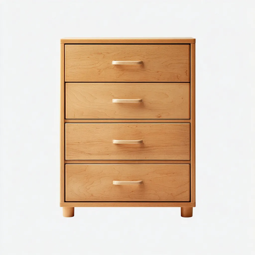 Armoire de bureau - bois - 45x50x85 cm - bois naturel - style scandinave fonctionnel-Dwellingena