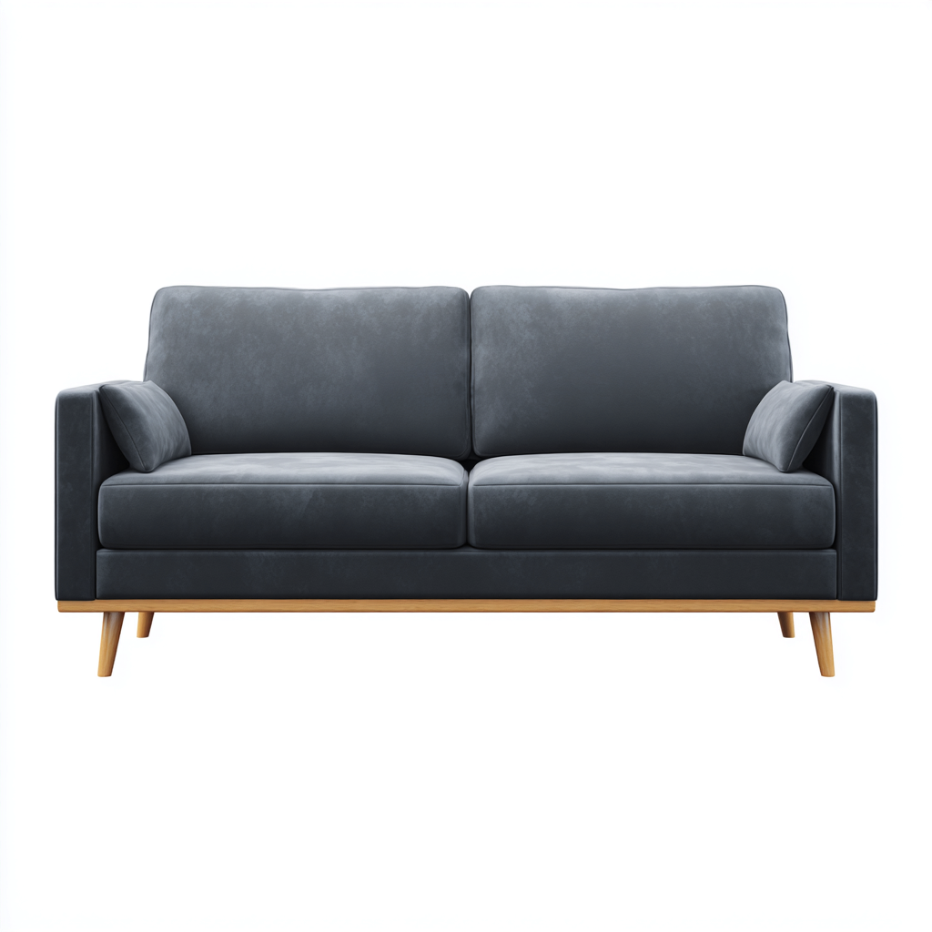 Canapé 2 places tissu 165x85x82 cm - bleu foncé - design scandinave-Dwellingena