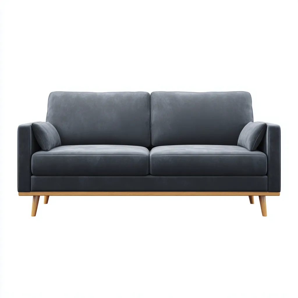 Canapé 2 places tissu 165x85x82 cm - bleu foncé - design scandinave-Dwellingena