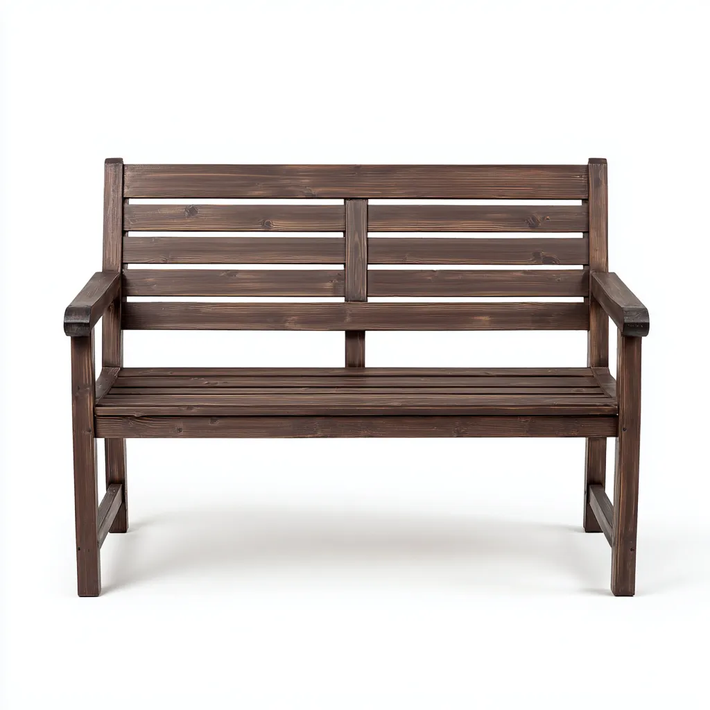 Banc de jardin en bois massif 120x60x90 cm - marron foncé - design classique-Dwellingena
