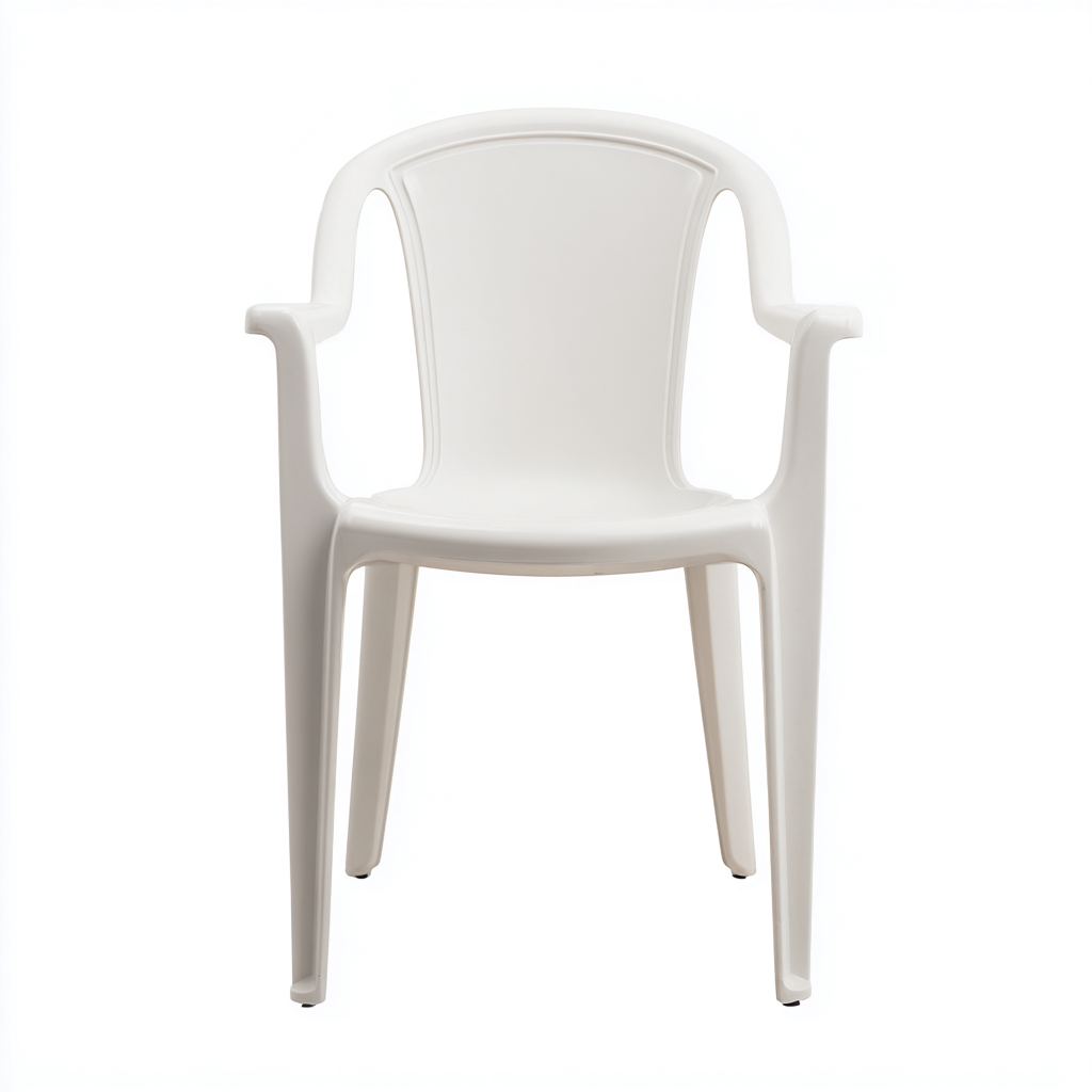 Chaise de jardin en plastique 54x58x87 cm - blanc - design contemporain-Dwellingena