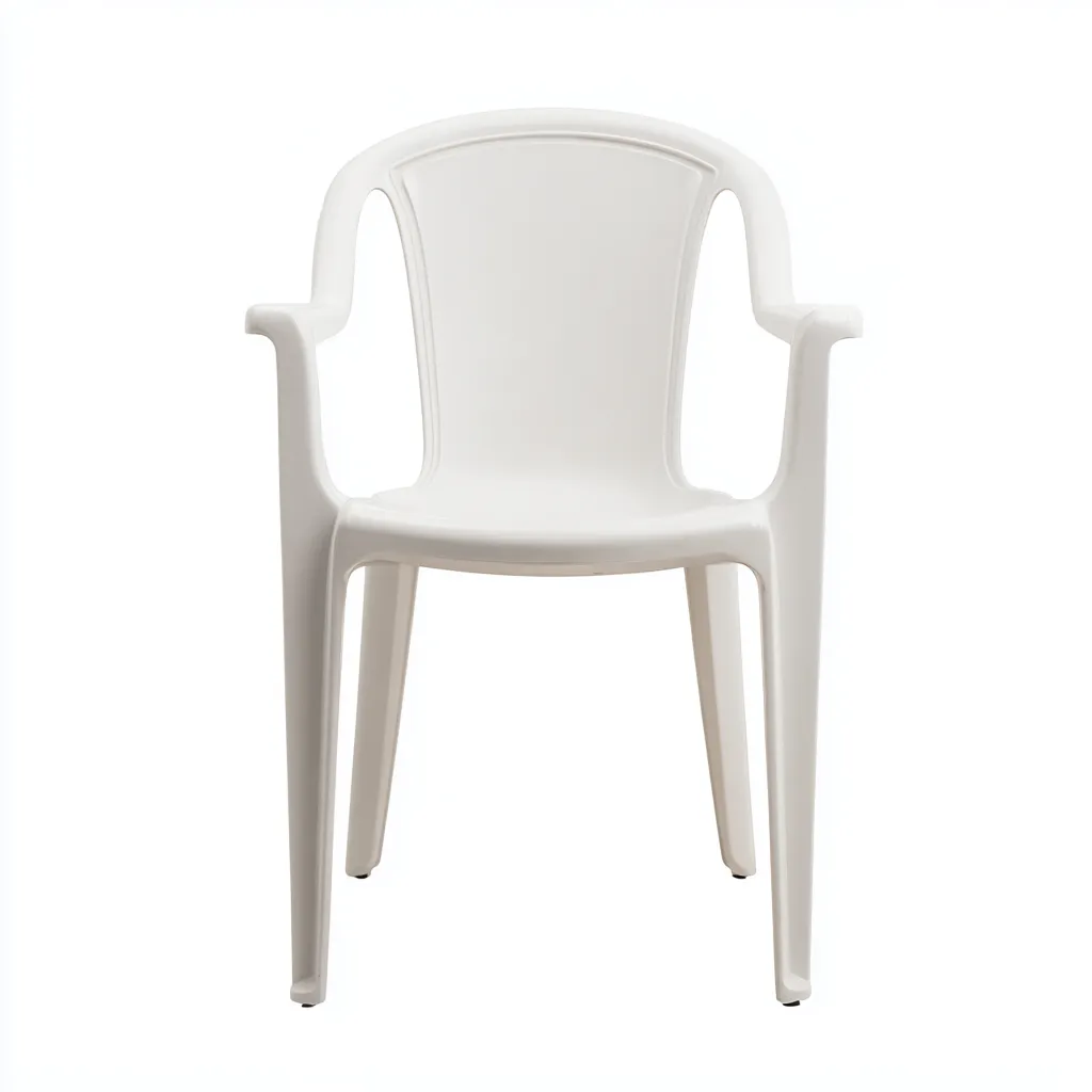 Chaise de jardin en plastique 54x58x87 cm - blanc - design contemporain-Dwellingena