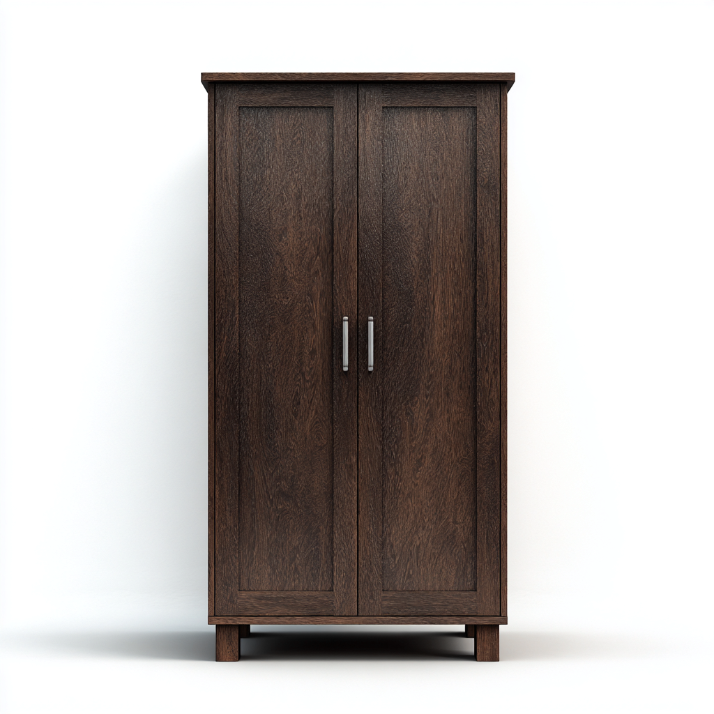 Armoire - bois massif 110x50x180 cm - brun foncé - style classique pour chambre-Dwellingena