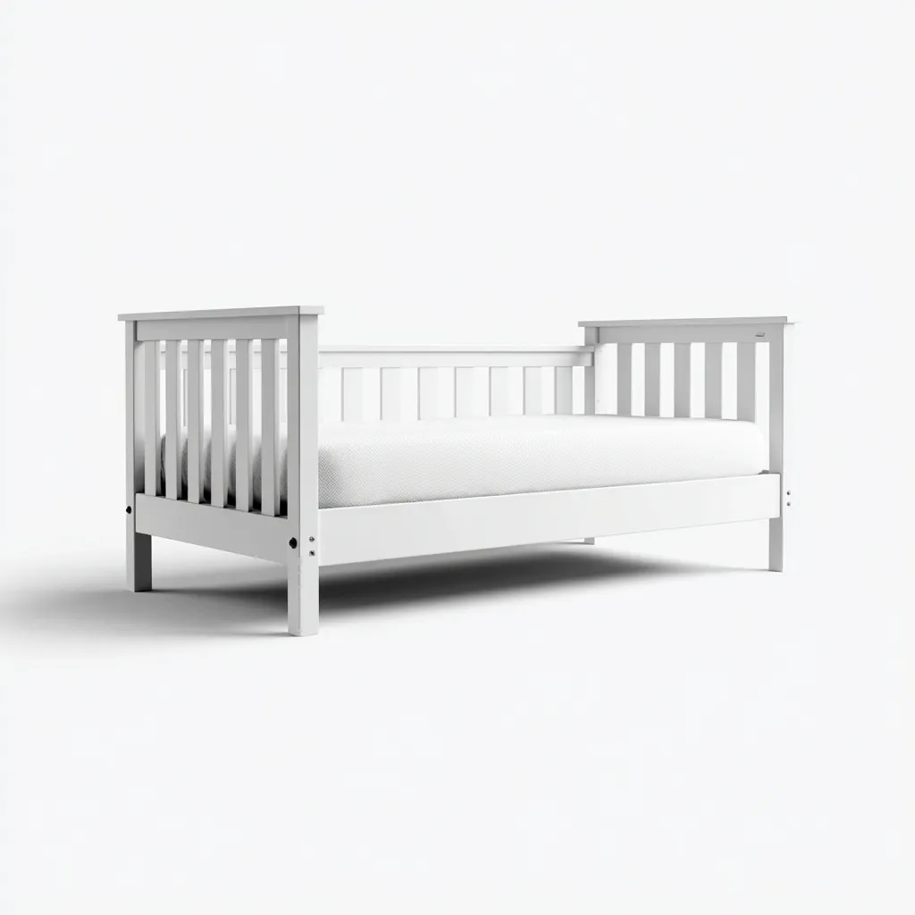 Canapé lit - structure en bois massif - 200x100x90 cm - blanc - style scandinave-Dwellingena
