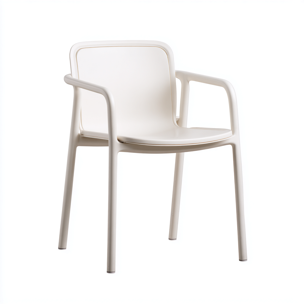 Chaise de jardin - polypropylène résistant - 55x56x80 cm - blanc - style moderne-Dwellingena