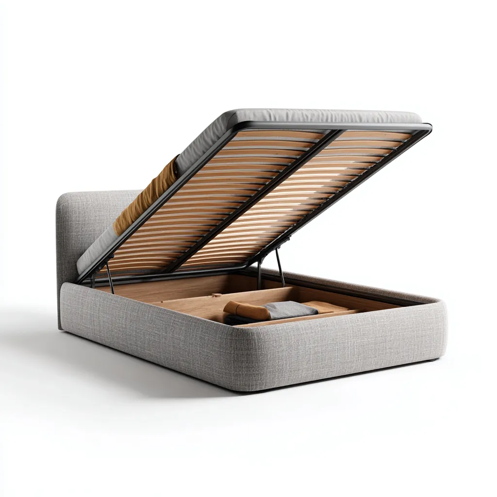 Lit double - simili cuir 160x200x95 cm - blanc - design moderne avec coffre de rangement-Dwellingena