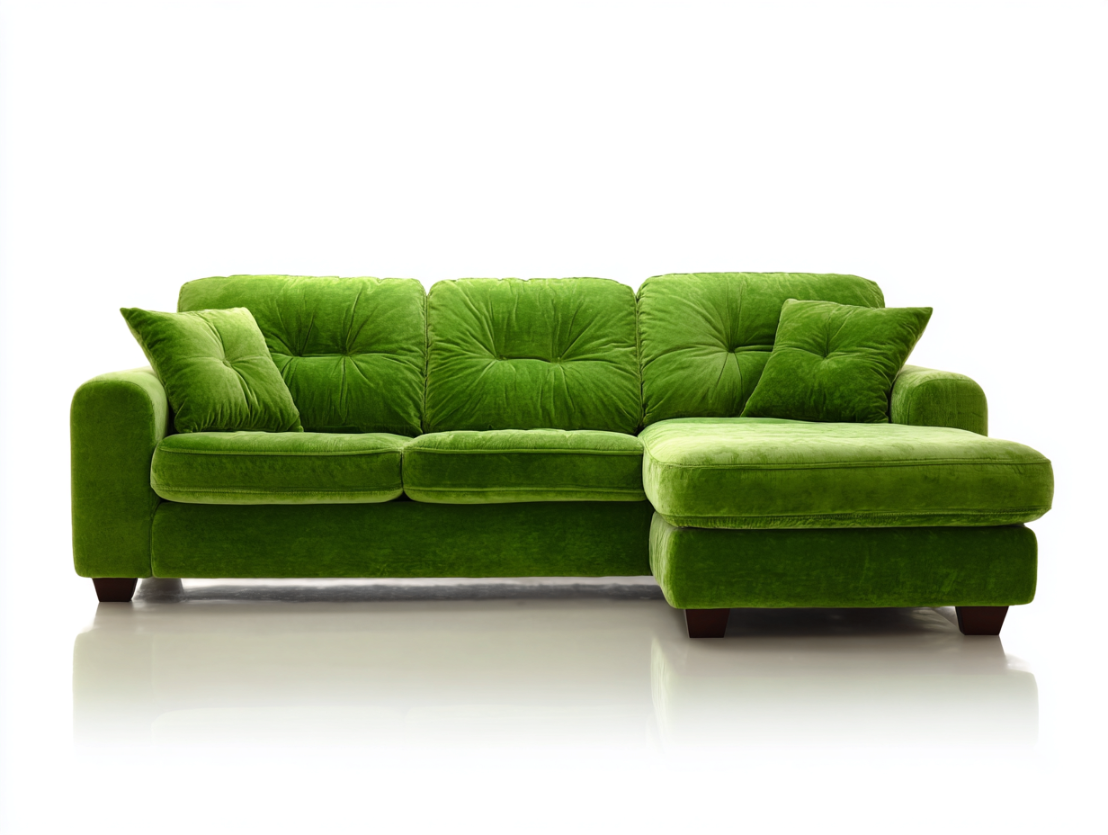 Canapé d'angle tissu velours 275x168x88 cm - vert - design moderne