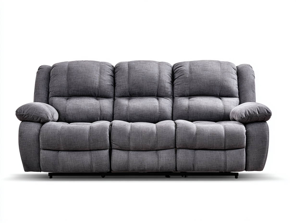 Canapé 3 places 210x95x96 cm - gris foncé - design moderne