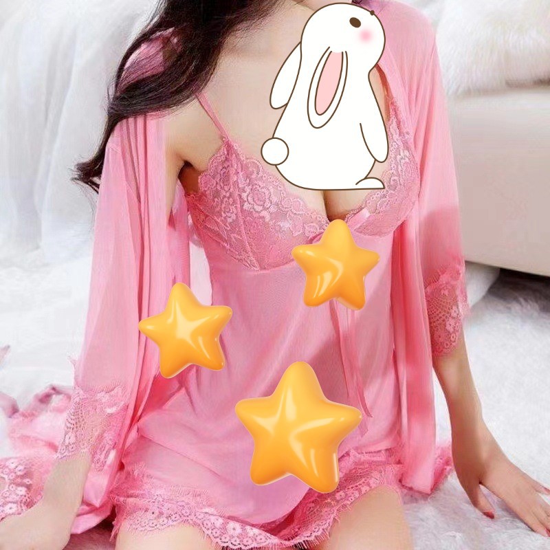 Lezhixian New Sexy Lingerie for Women Plus Size Transparent Temptation Strap Sexy Lace Nightdress Set Wholesale