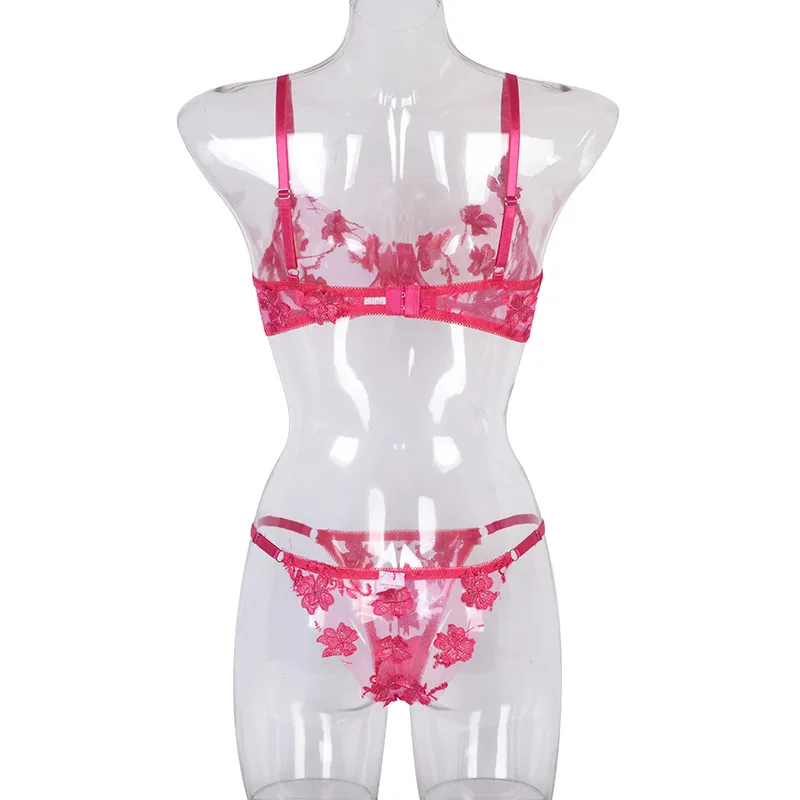 Sexy Lace 2-Piece Lingerie Set for Women – Sheer Bra & G-String Panty | Romantic Nightwear for Couples & Special Moments