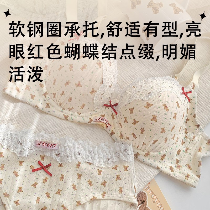 French Floral Lace Push-Up Bra – Small Bust Support, Anti-Sag Lift | Thin Soft Cups with Adjustable Straps for Everyday Comfort