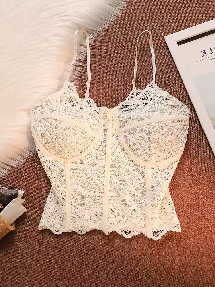 Lace Padded Camisole for Women – Slim Fit Layering Tank Top | Y2K Hot Girl Style Inner & Outerwear, Versatile Base Cami for Winter