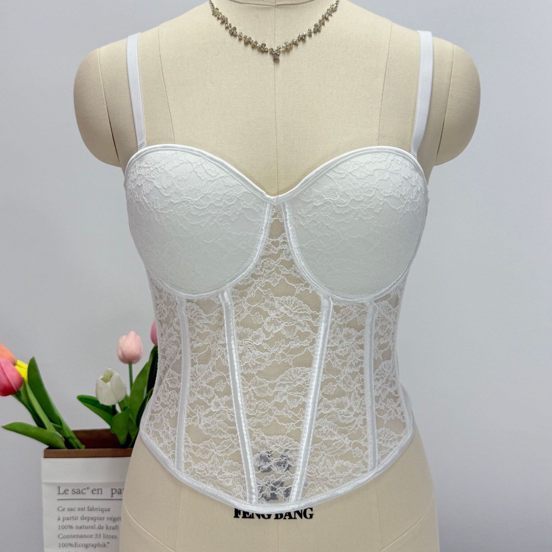 Wine Red Lace Strapless Bustier Top for Women – Shaping Tube Top with Boning | Sexy Party Corset Style Sleeveless Crop