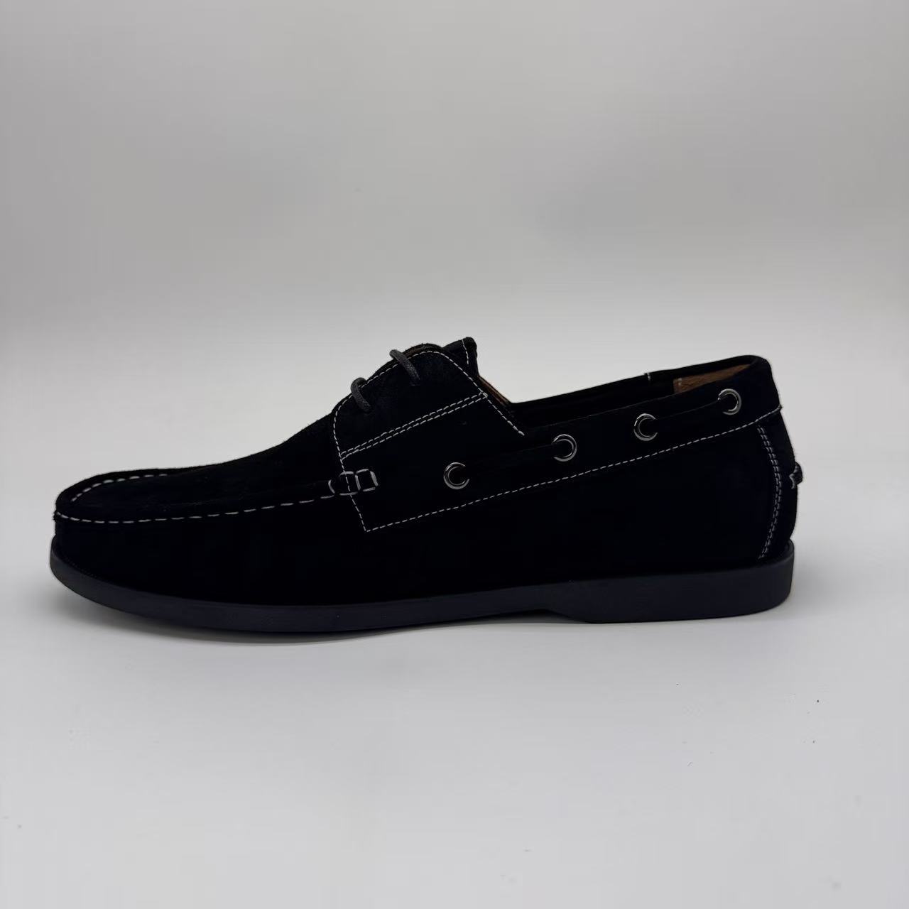 Men's Handmade Genuine Leather Boat Shoes: Low-Cut Slip-On, Lightweight, Breathable, Casual & Versatile Comfort