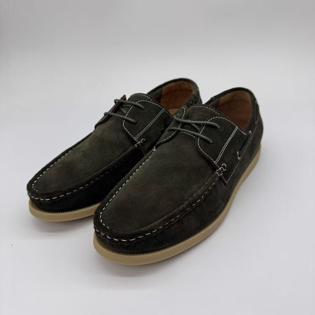 Men's Handmade Genuine Leather Boat Shoes: Low-Cut Slip-On, Lightweight, Breathable, Casual & Versatile Comfort