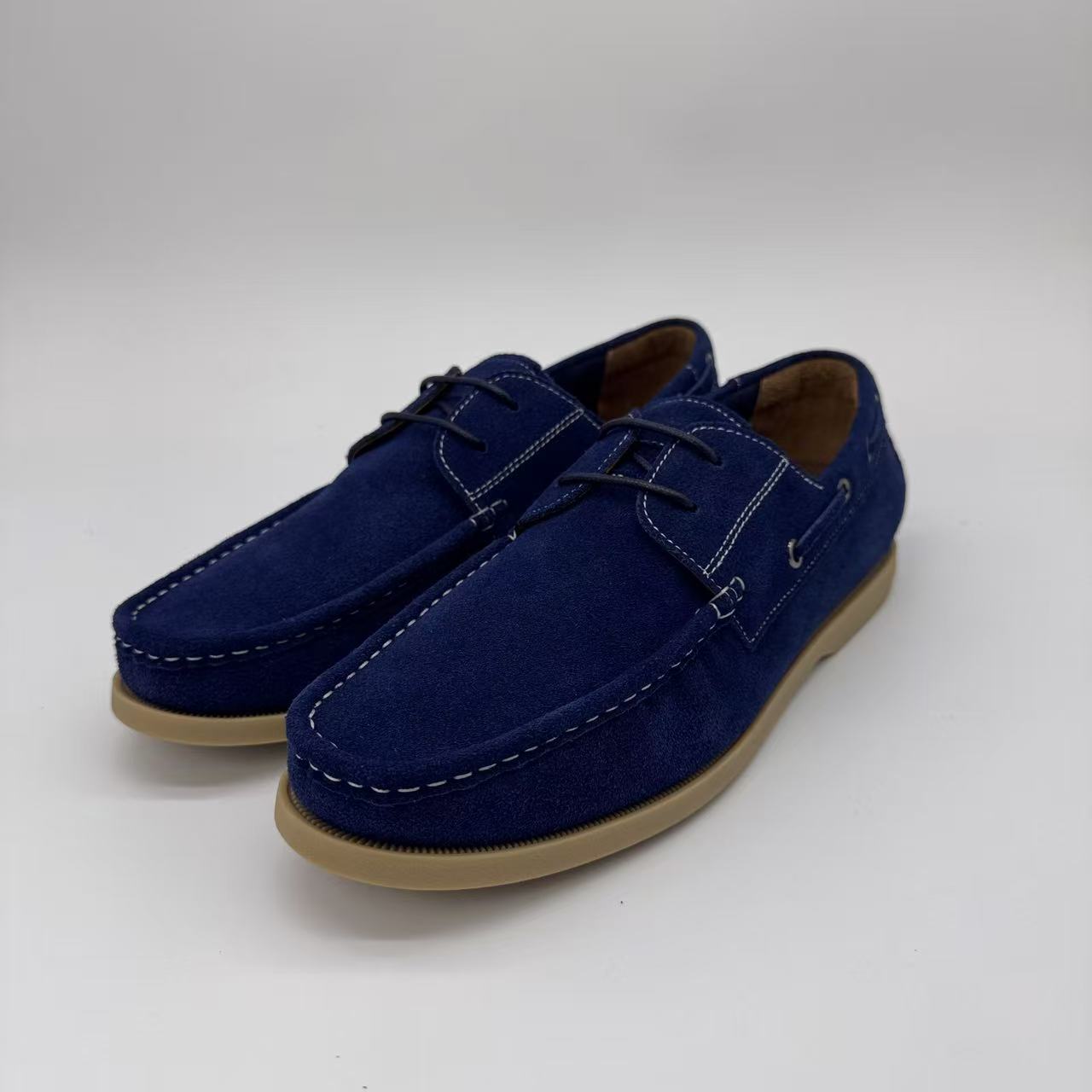 Men's Handmade Genuine Leather Boat Shoes: Low-Cut Slip-On, Lightweight, Breathable, Casual & Versatile Comfort