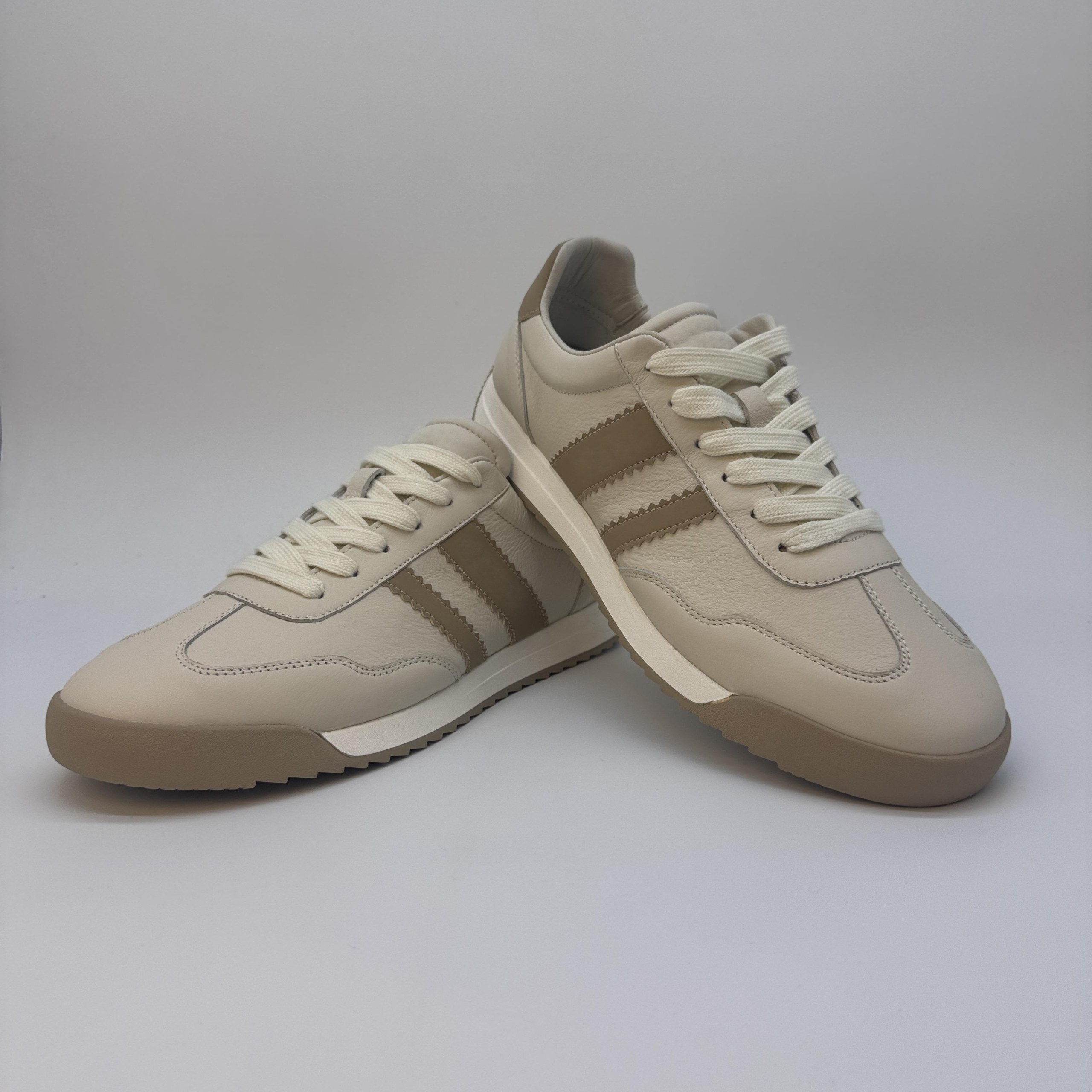 Handmade Genuine Leather Men's Sneakers - German Army & Cortez Style