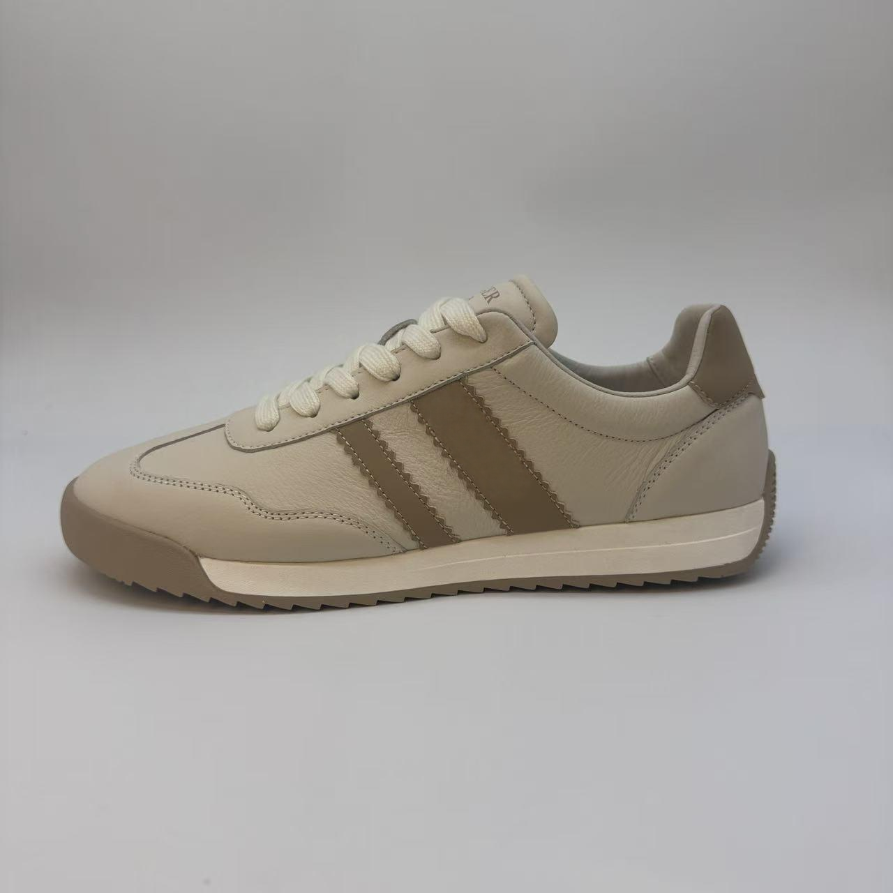 Handmade Genuine Leather Men's Sneakers - German Army & Cortez Style