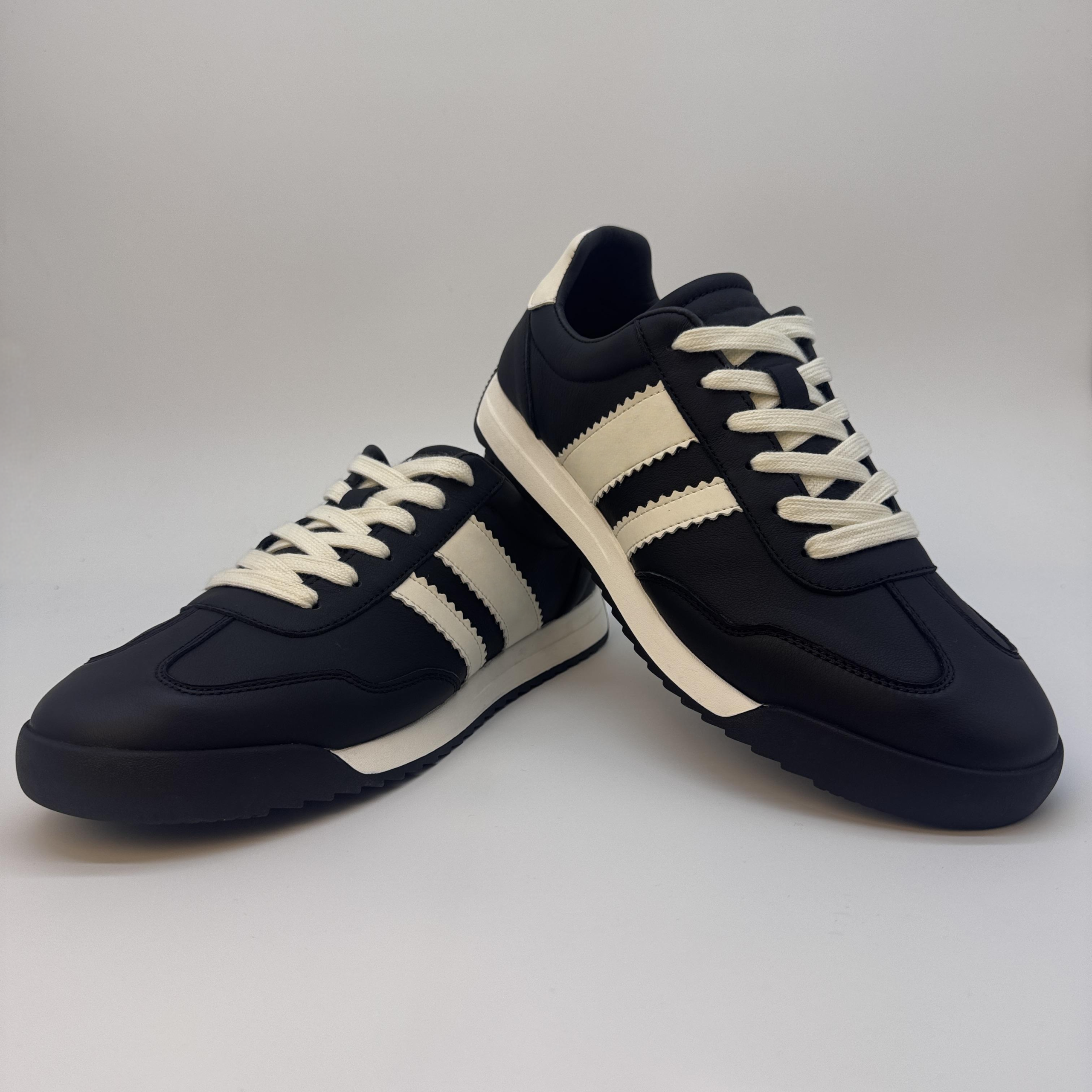 Handmade Genuine Leather Men's Sneakers - German Army & Cortez Style