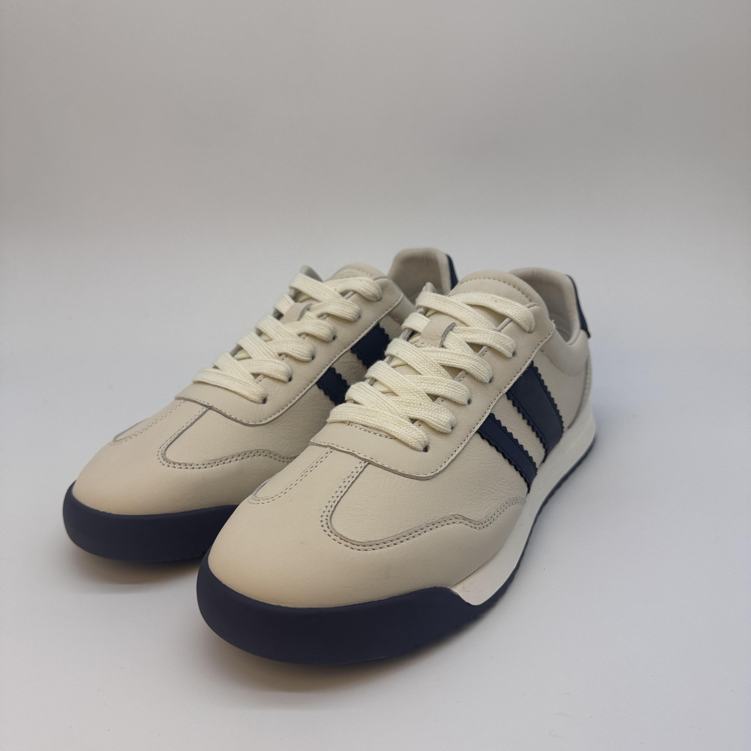 Handmade Genuine Leather Men's Sneakers - German Army & Cortez Style