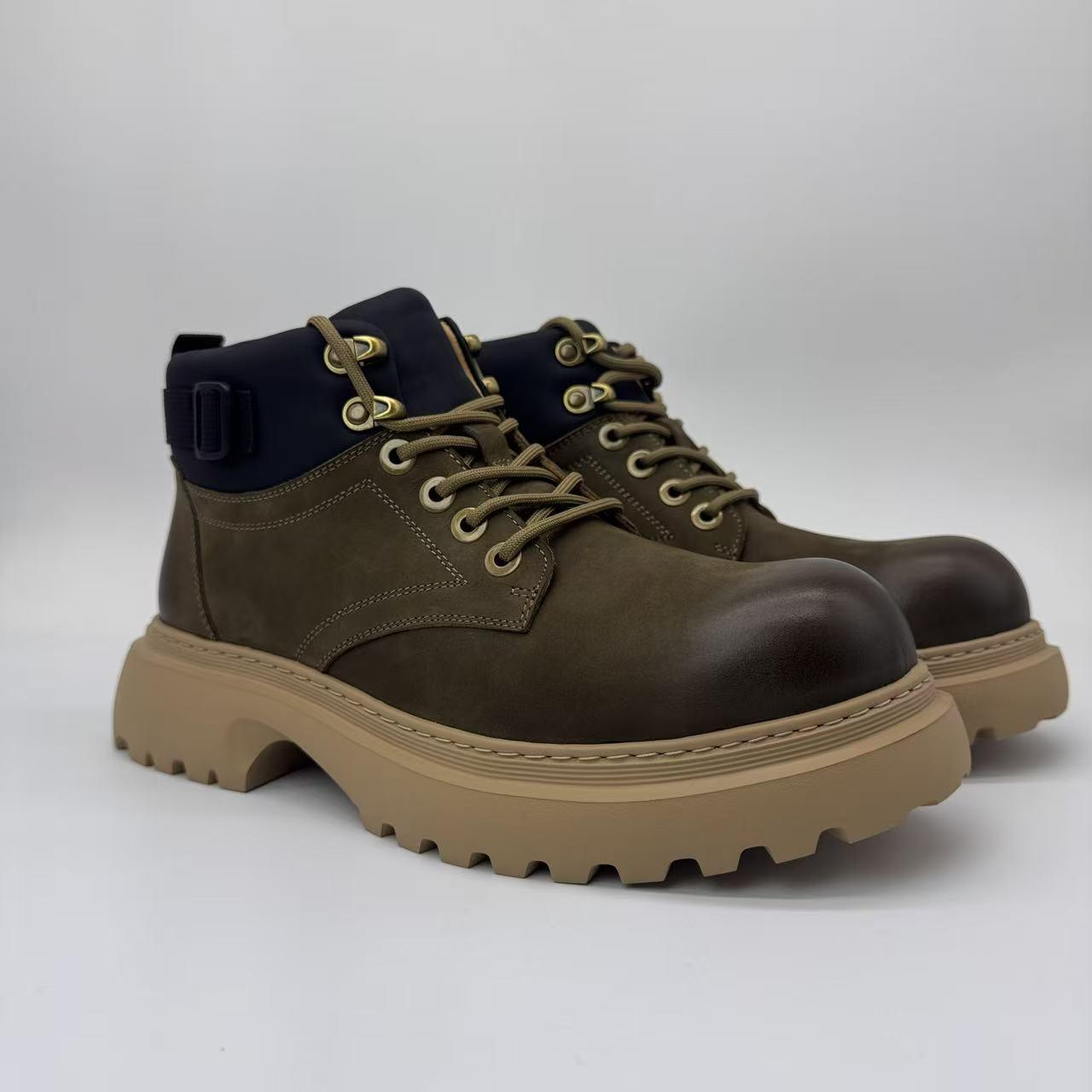 Custom High-Quality Men's High-Top Boots - Fashionable Casual Martin Boots in Handmade Genuine Leather